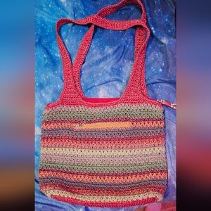 The Sac Original Colorful Rainbow Shoulder Bag